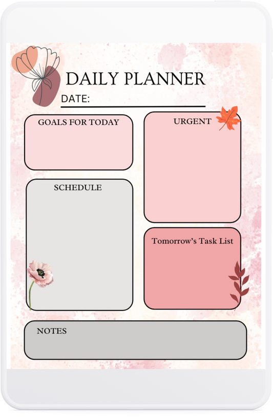 Daily Planner - Pink Butterfly Design
